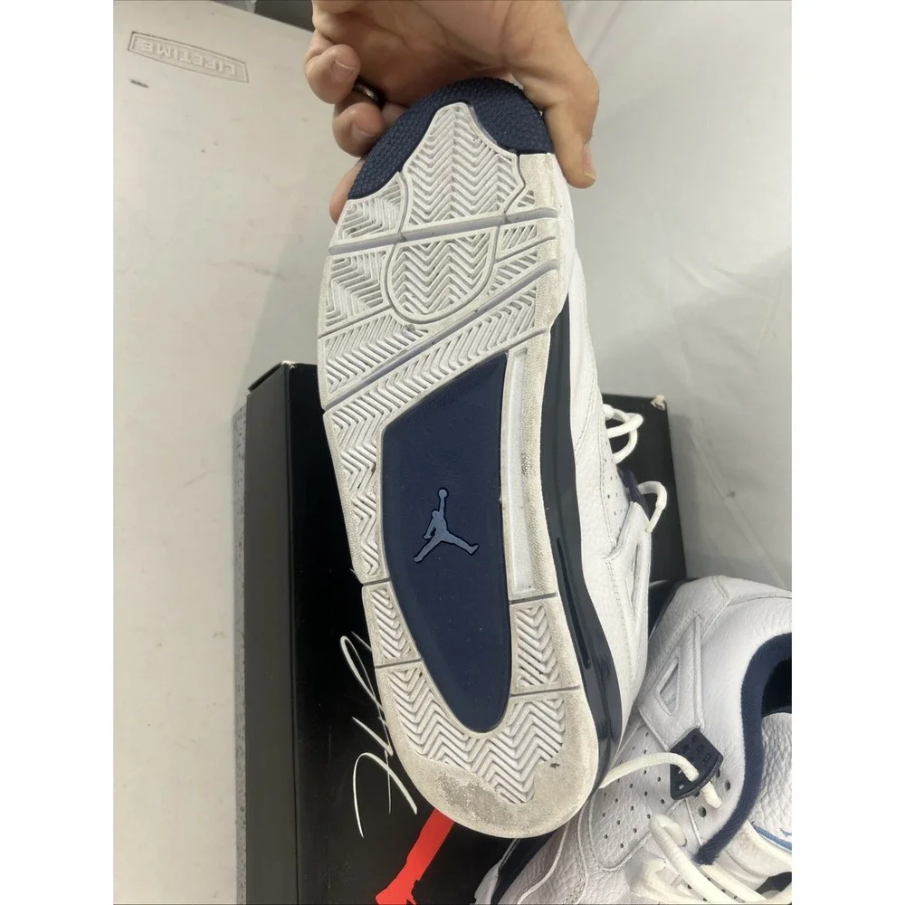 Jordan Air Jordan 4 Retro Mens 11.5 White Legend Blue Excellent 
